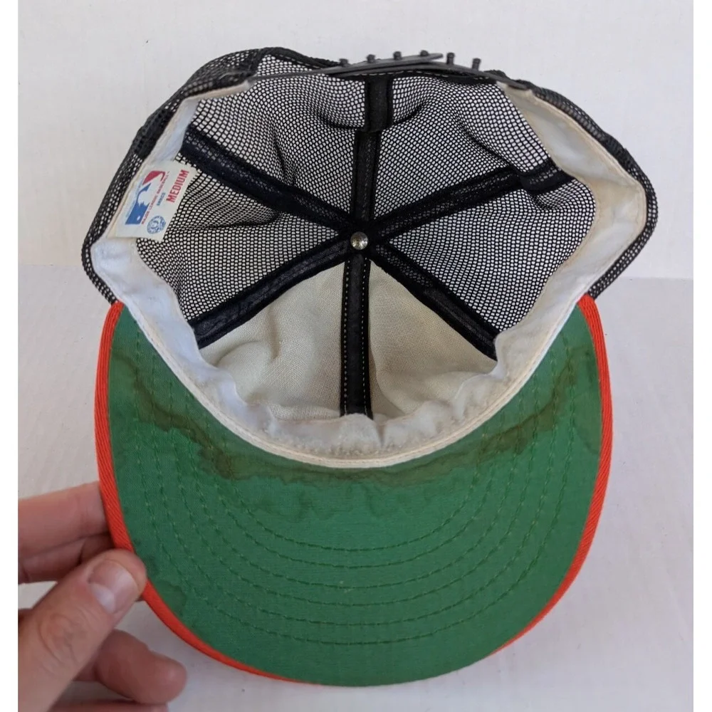 Vintage Baltimore‎ Orioles Hat STAINS Snapback 80s Mesh MLB Union USA Made Annco
